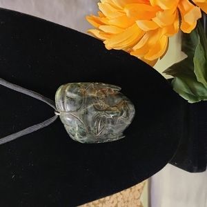 Vintage face mask necklace